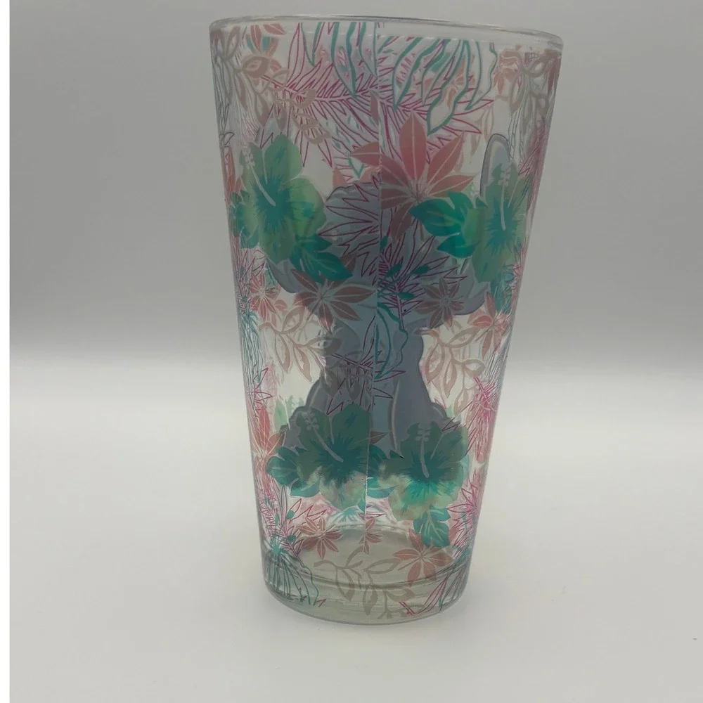 Disney Lilo & Stitch Tropical Floral 16oz Pint Glass